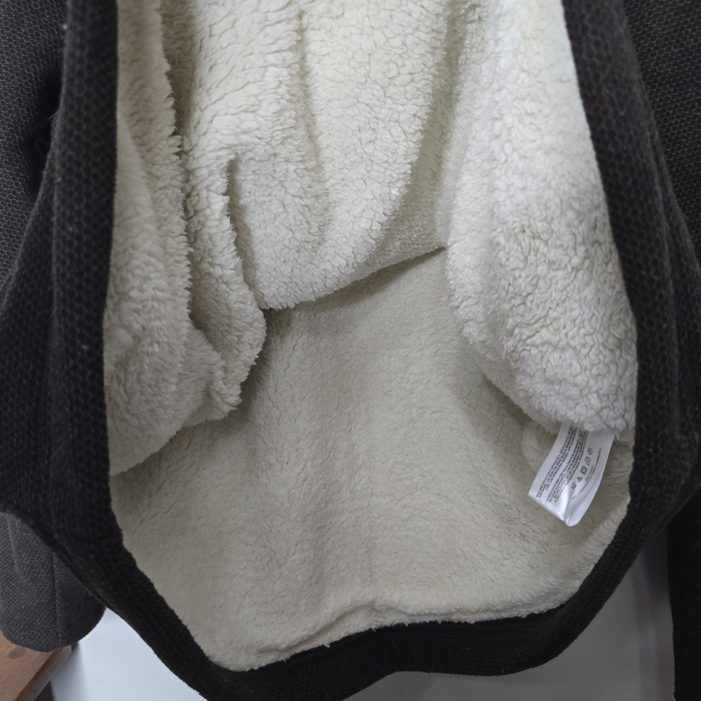 Orvis Quarter Zip Sherpa Lined Pullover Sweater Mens XLarge Brown Pockets Cozy - Picture 10 of 14